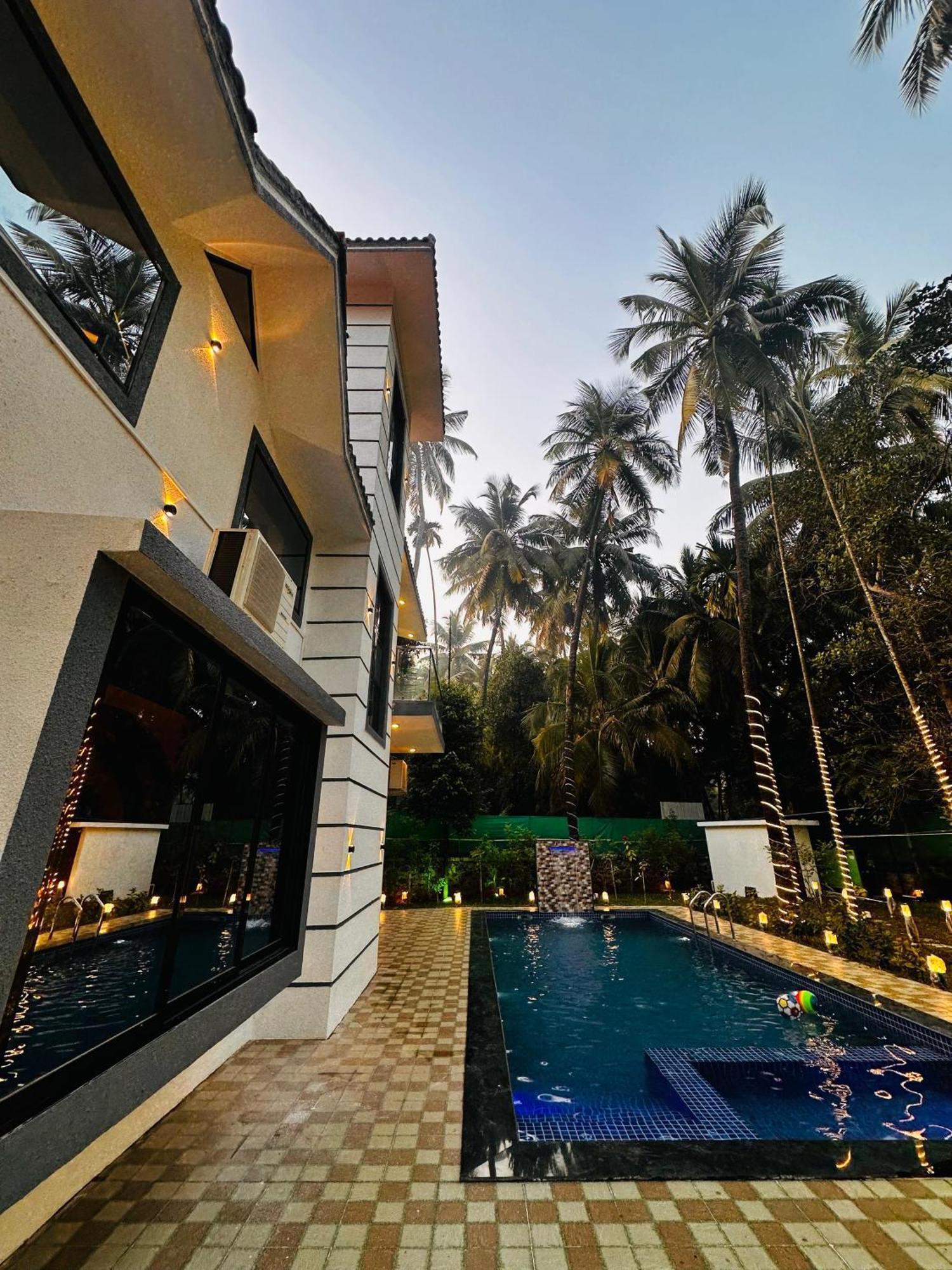 Seas The Day Luxurious 5Bhk Villa 2Min From Awas Beach With Huge Private Pool Alībāg Dış mekan fotoğraf