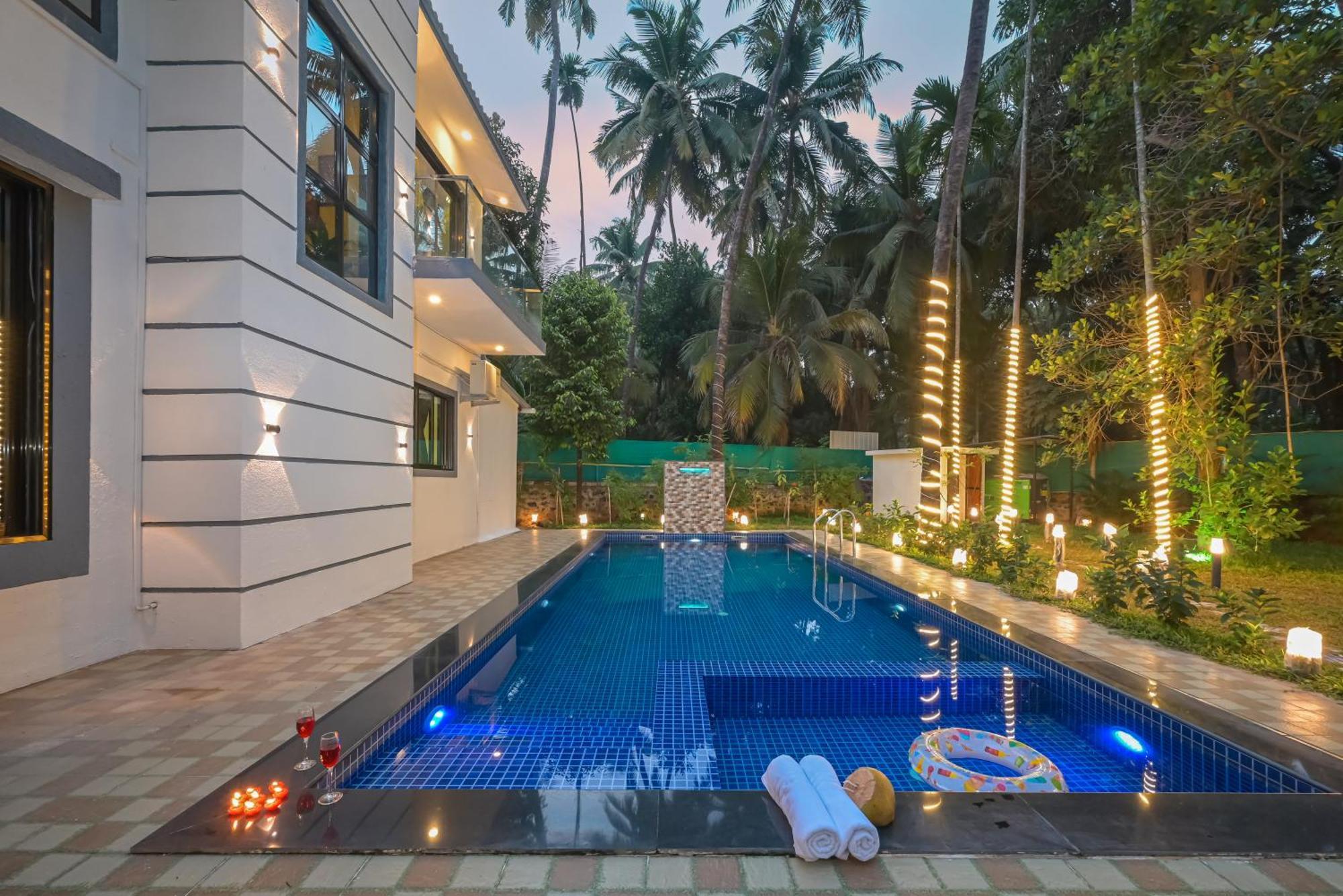 Seas The Day Luxurious 5Bhk Villa 2Min From Awas Beach With Huge Private Pool Alībāg Dış mekan fotoğraf