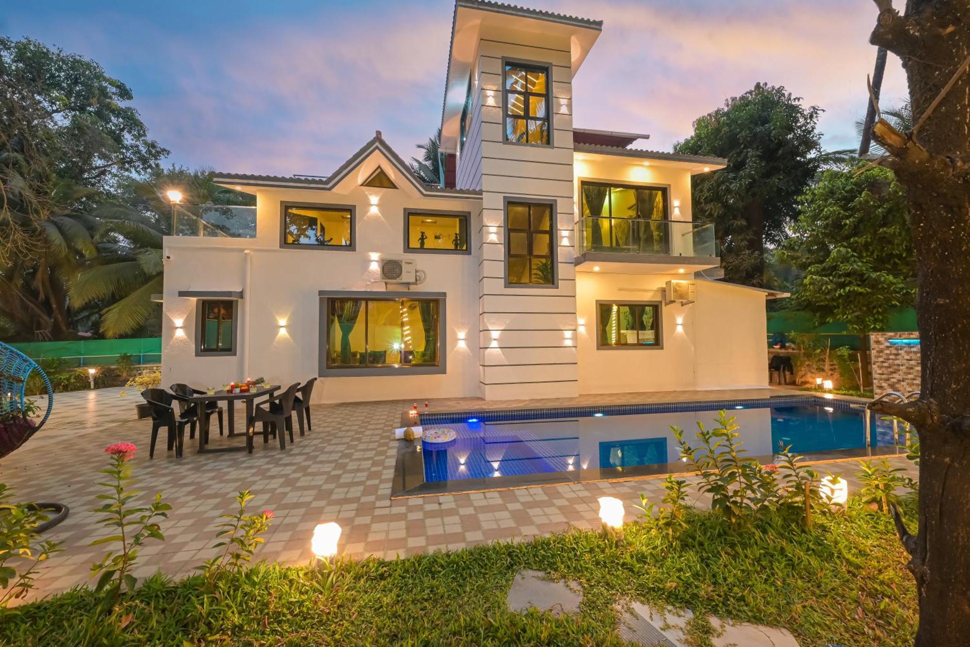 Seas The Day Luxurious 5Bhk Villa 2Min From Awas Beach With Huge Private Pool Alībāg Dış mekan fotoğraf